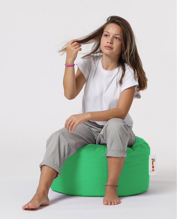 Atelier Del Sofa Round Pouf - Green
